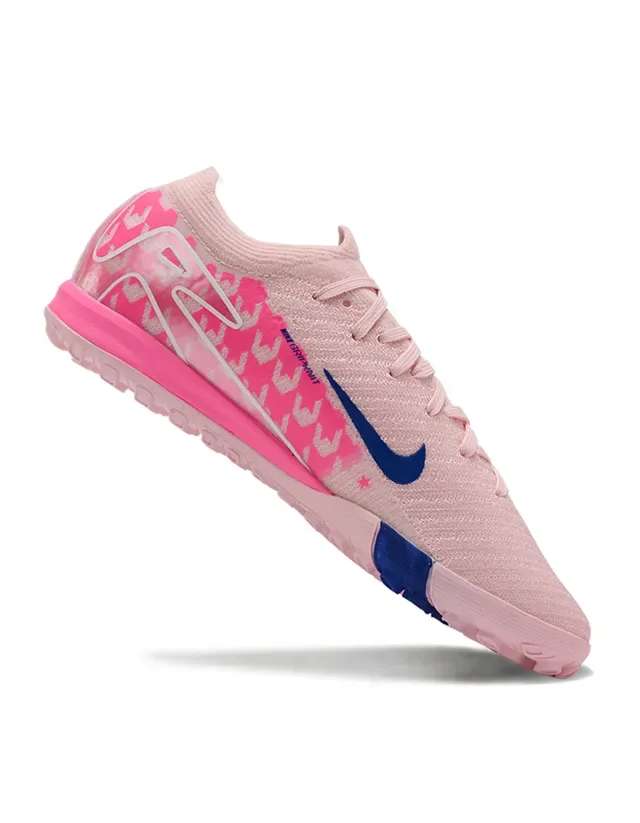 Nike Pink Blue Knit Upper Patterned Side Overlay Sneakers 7