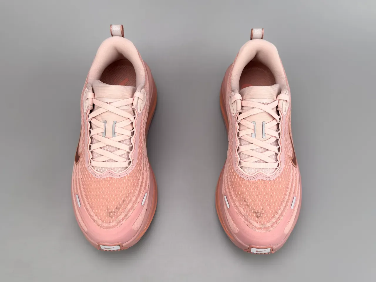 Nike Pink Engineered Knit Upper Wave-Layered Midsole Running Shoes 9