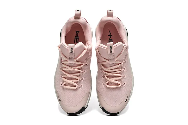 Nike Pink White Knit Upper Sculpted Ridged Midsole Lifestyle Sneakers 2