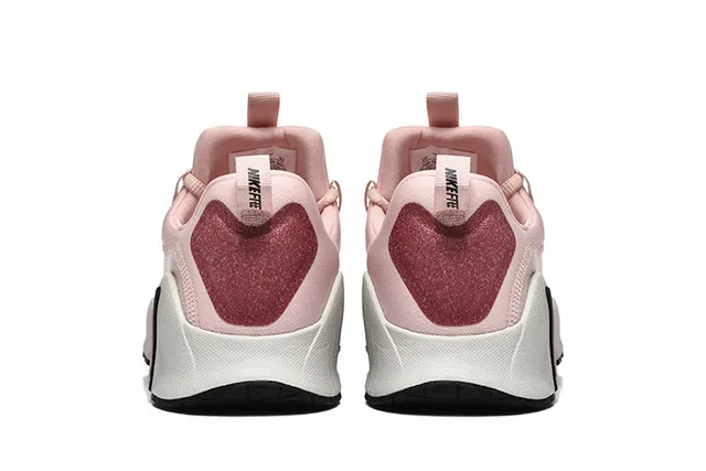 Nike Pink White Knit Upper Sculpted Ridged Midsole Lifestyle Sneakers 4