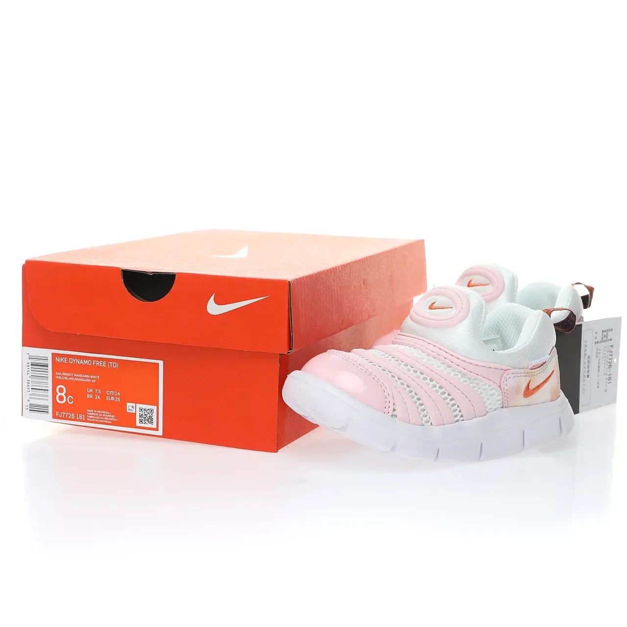 Nike Pink White Slip-On Mesh Upper Sneakers 3