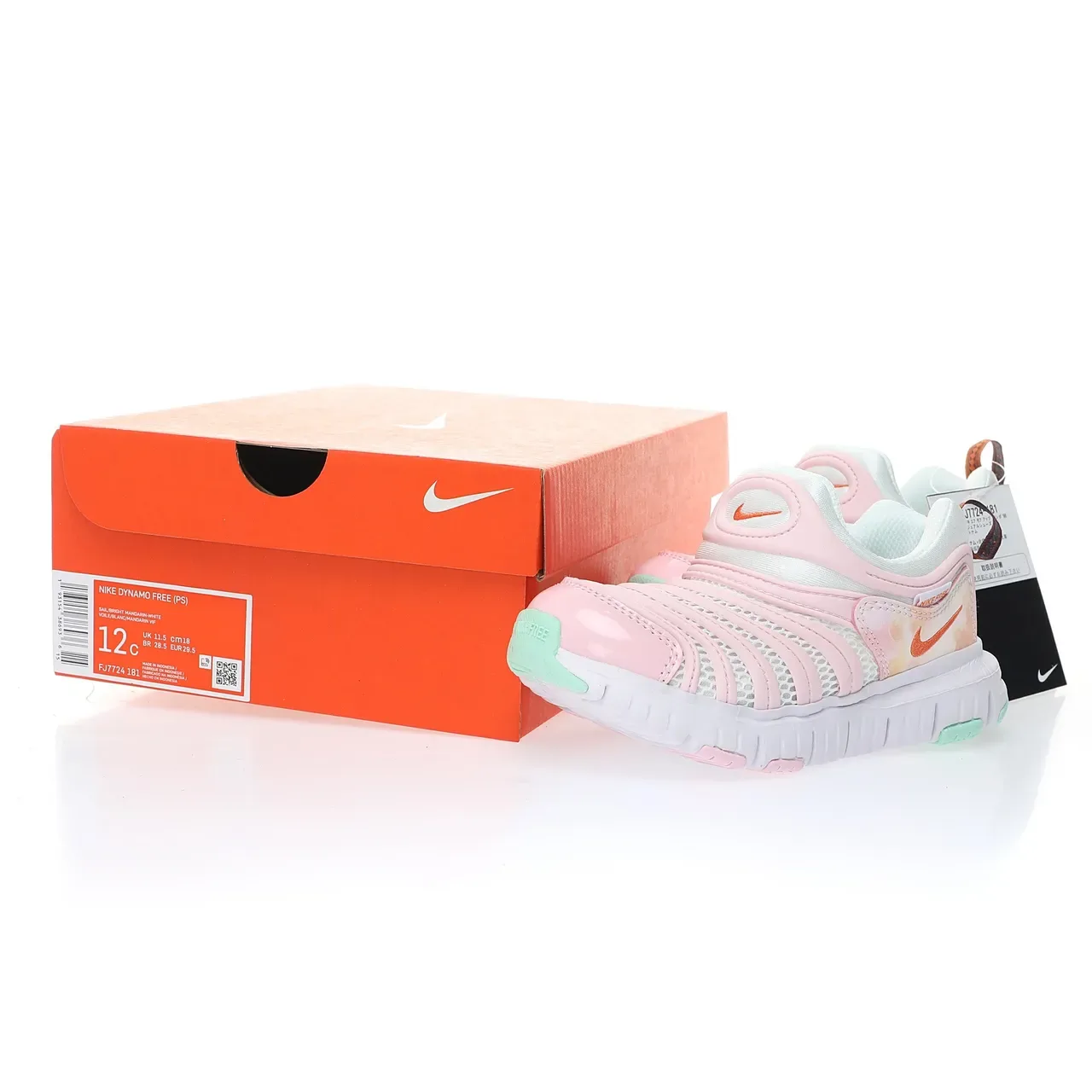 Nike Pink White Slip-On Mesh Upper Sneakers 19