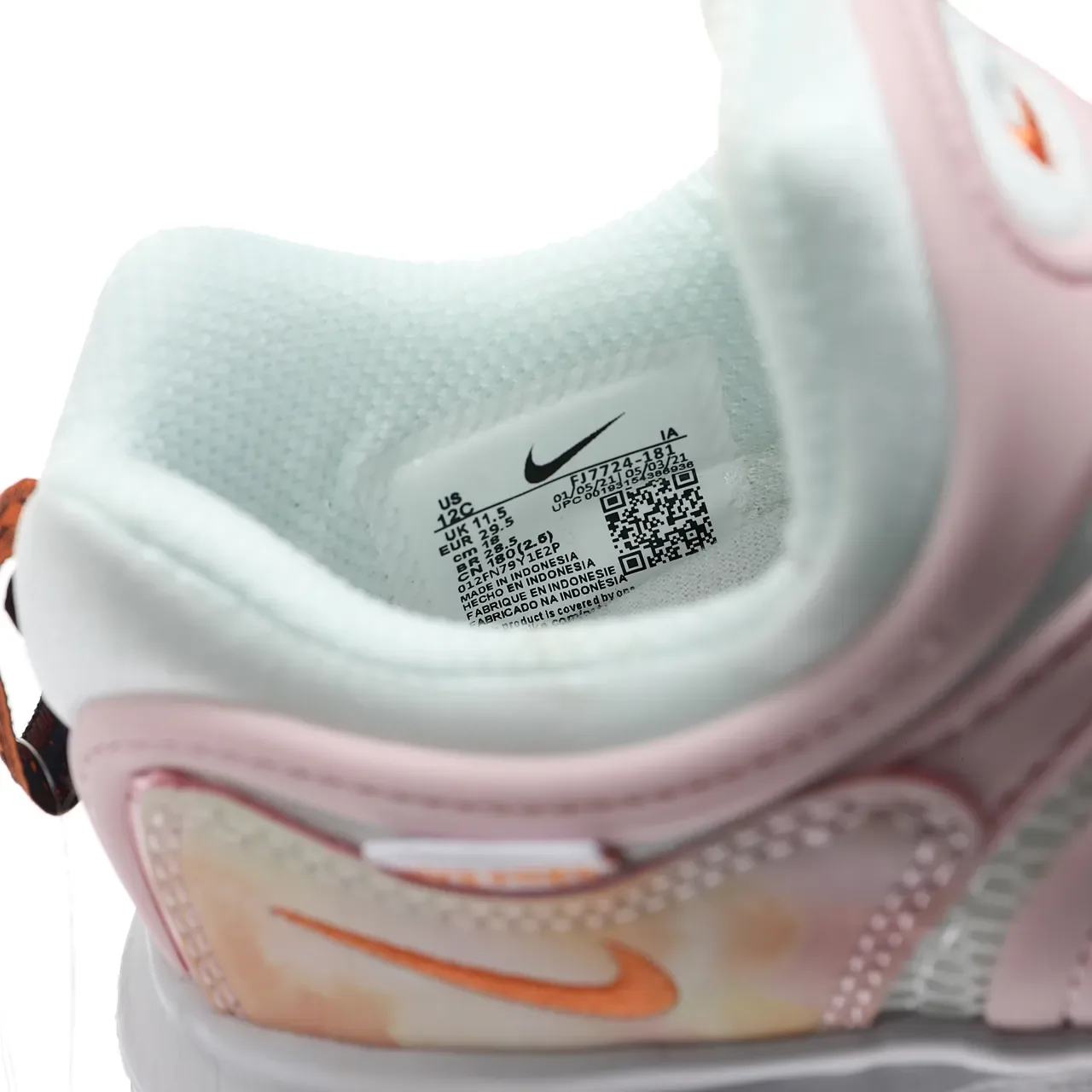 Nike Pink White Slip-On Mesh Upper Sneakers 23