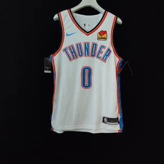 Nike Player Edition Thunder 0 White Blue Orange Sleeveless Mesh Jersey
