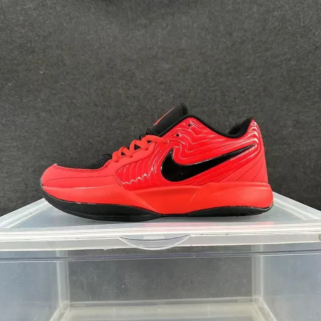 Nike Red and Black Glossy Synthetic Upper Swoosh Overlay Lifestyle Sneakers 2