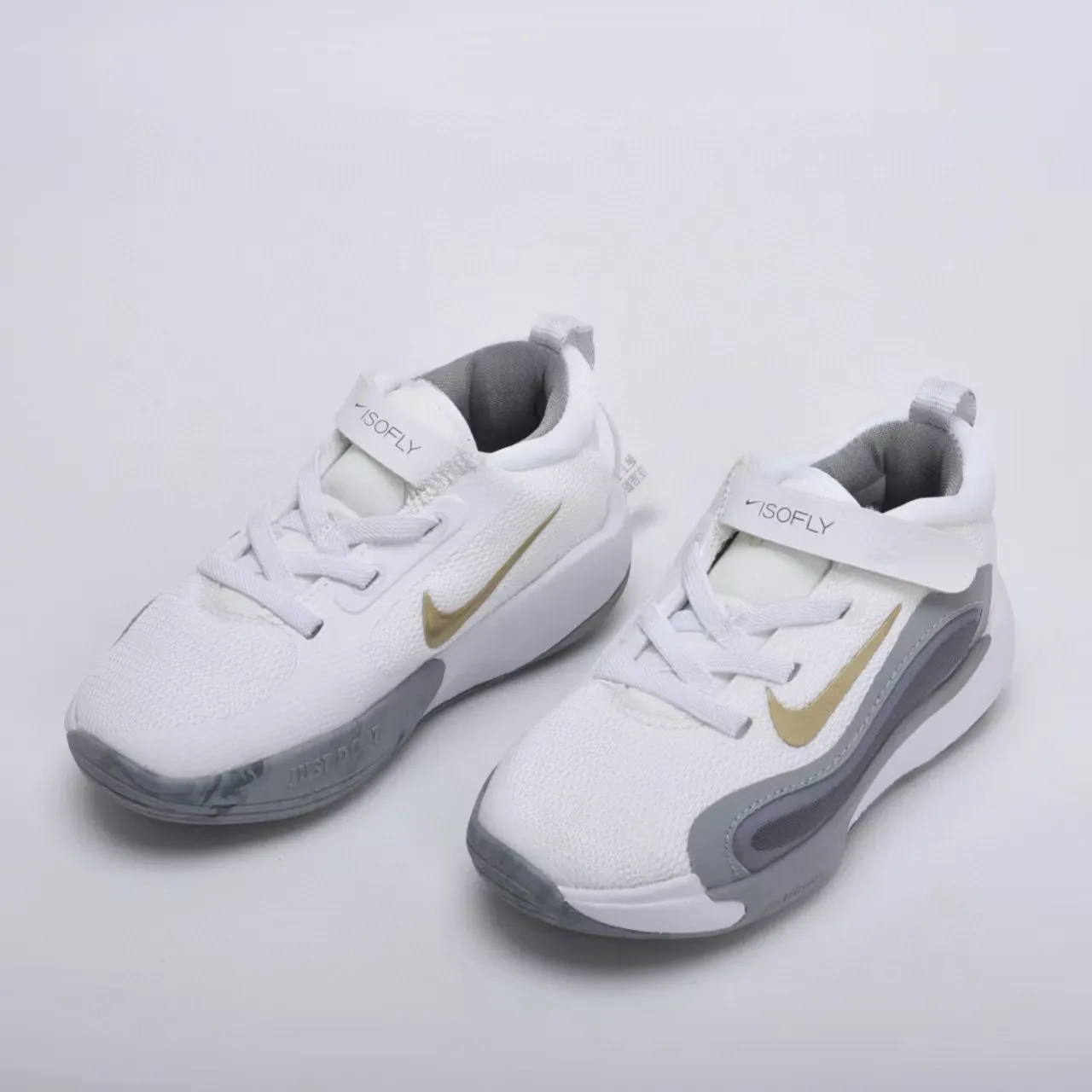 Nike Red Gold Knit Upper Hook-and-Loop Strap Lifestyle Sneakers 13