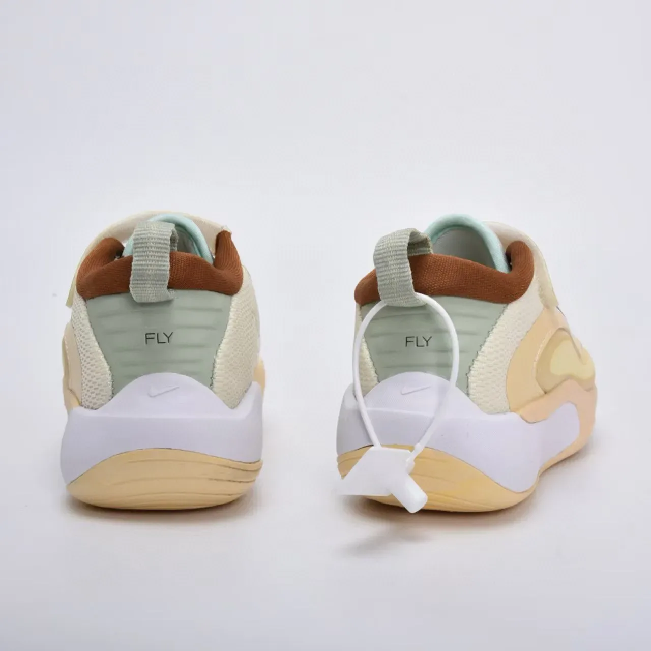 Nike Red Gold Knit Upper Hook-and-Loop Strap Lifestyle Sneakers 23