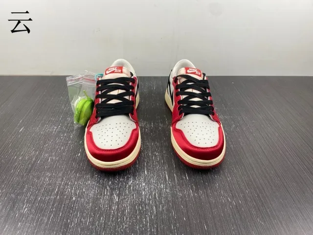 Nike Red White Color-Blocked Satin-Textured Panel Lifestyle Sneakers 11
