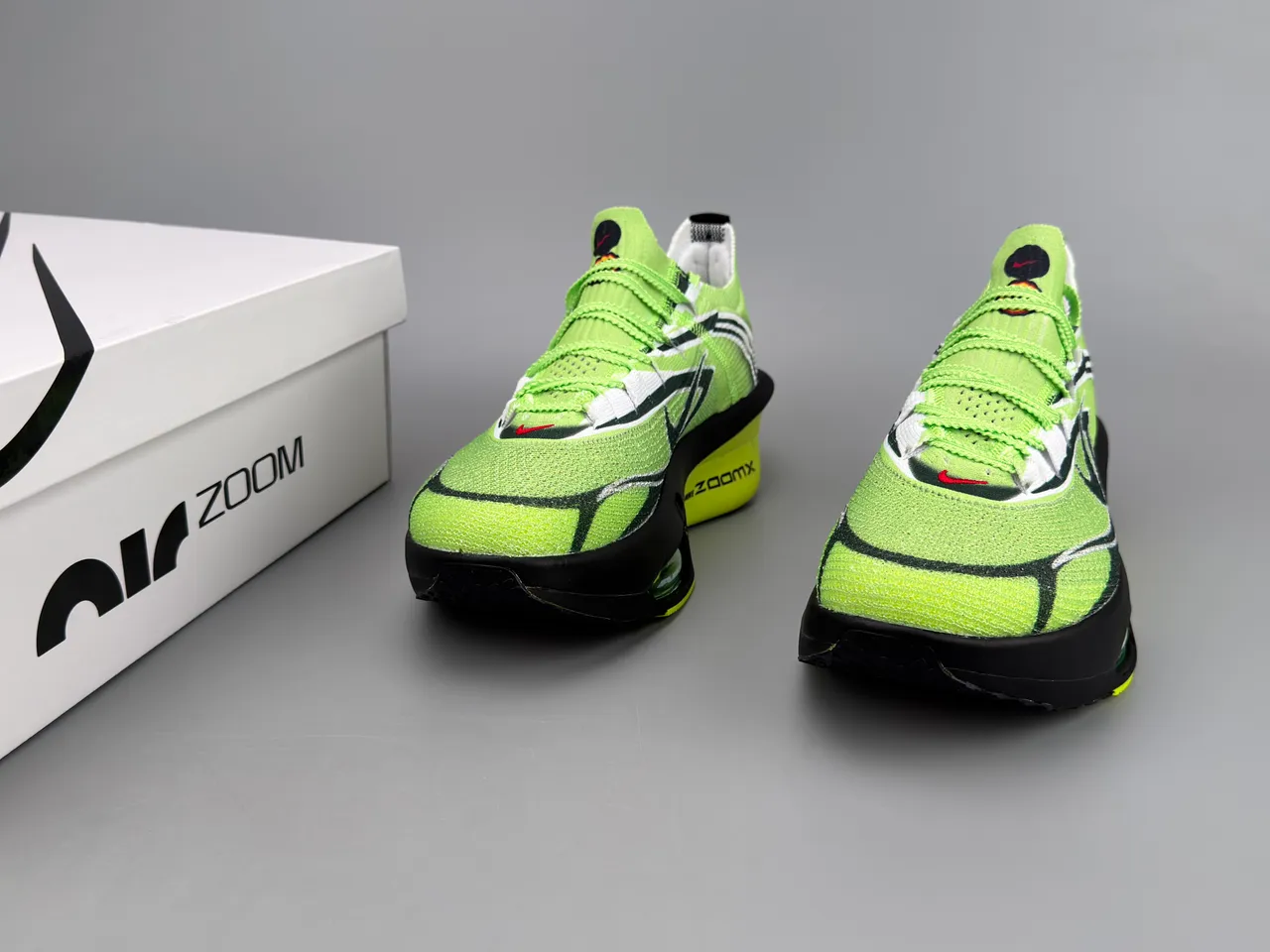 Nike Road Racing AF Chaussures de course Vert Lime Noir Jaune 4