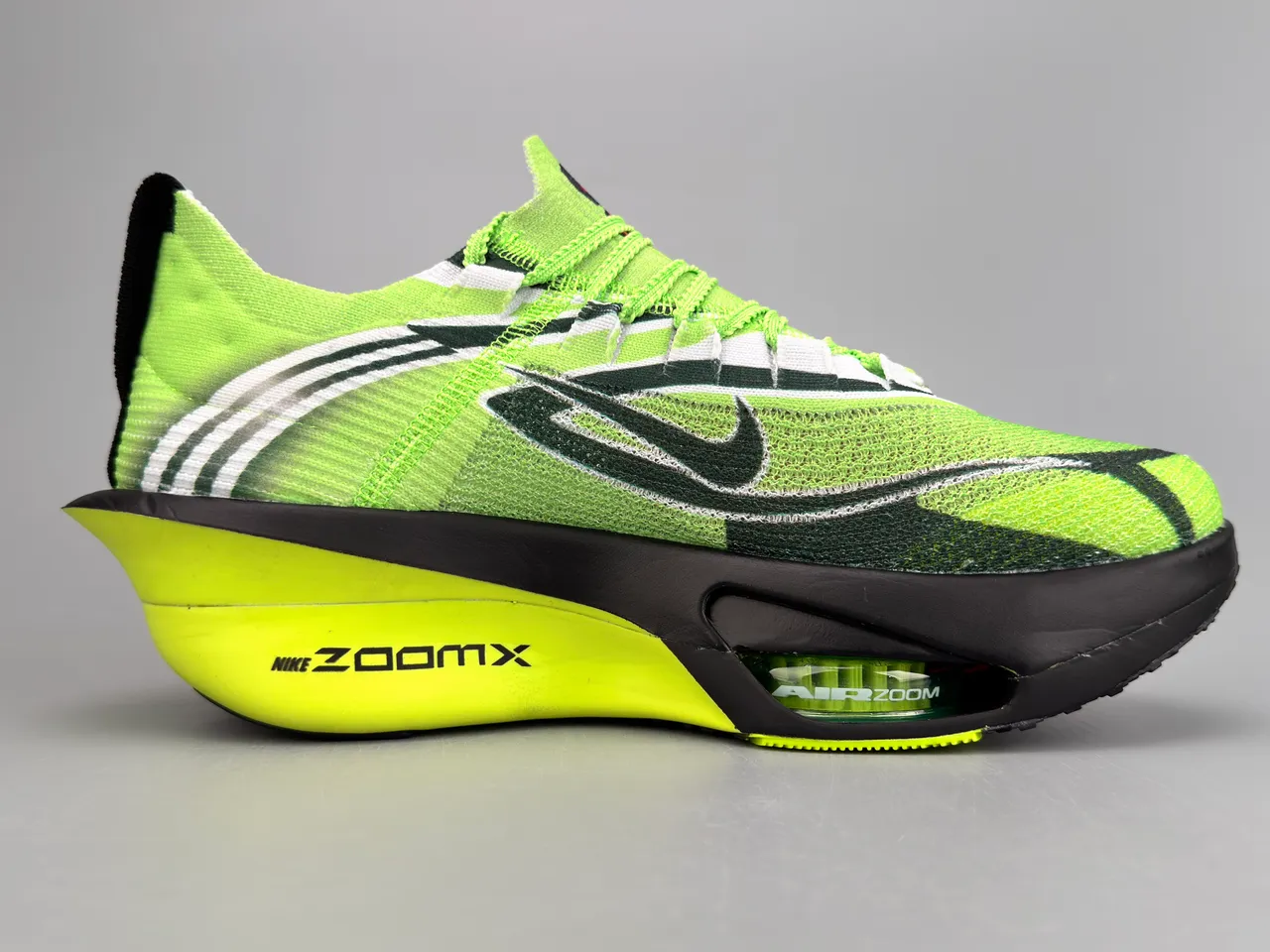 Nike Road Racing AF Chaussures de course Vert Lime Noir Jaune 10