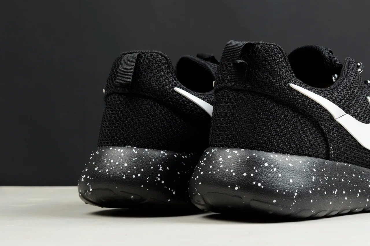 Nike Roshe One Black White Speckle Lifestyle Sneakers 12