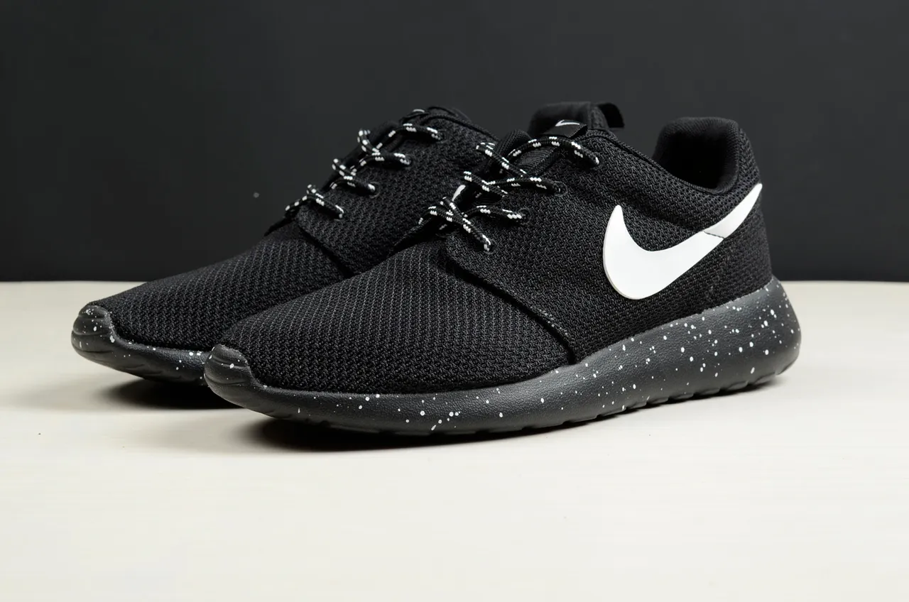 Nike Roshe One Black White Speckle Lifestyle Sneakers 17