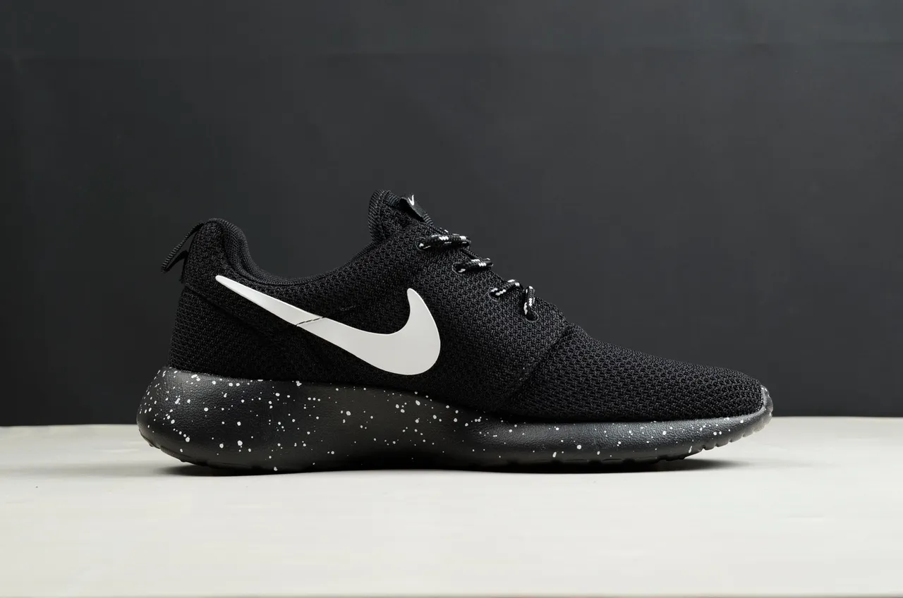 Nike Roshe One Black White Speckle Lifestyle Sneakers 21