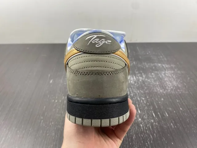 Nike SB Dunk Low Olive Gray Gold Skateboard Shoes 4