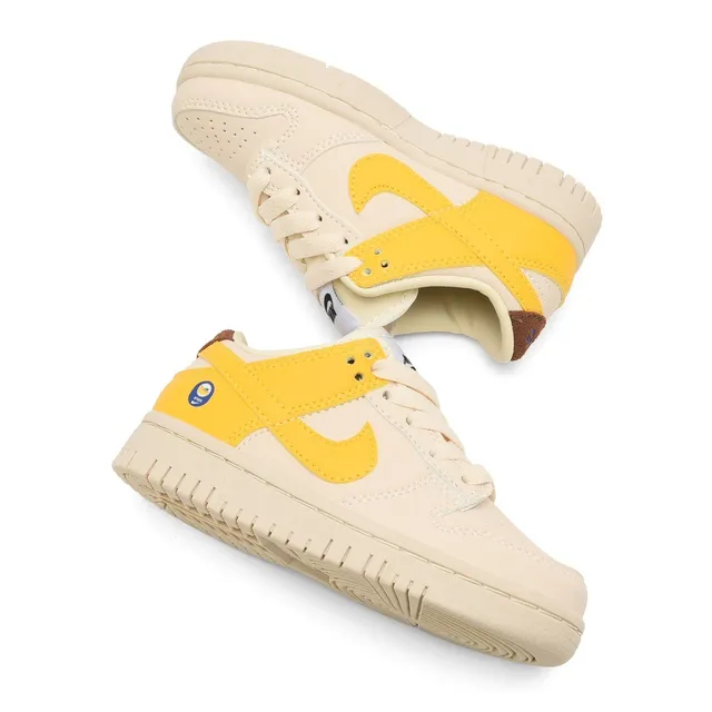 Nike SB Dunk Low Chaussures de Skateboard Orange et Crème Jaune 2
