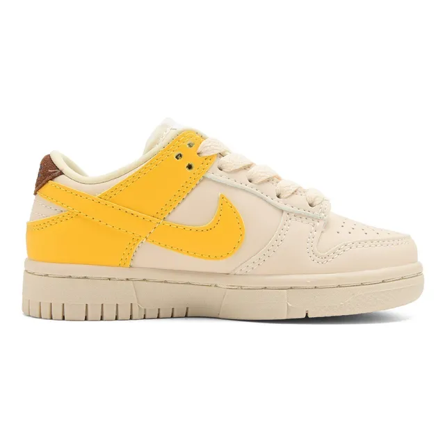 Nike SB Dunk Low Chaussures de Skateboard Orange et Crème Jaune 9