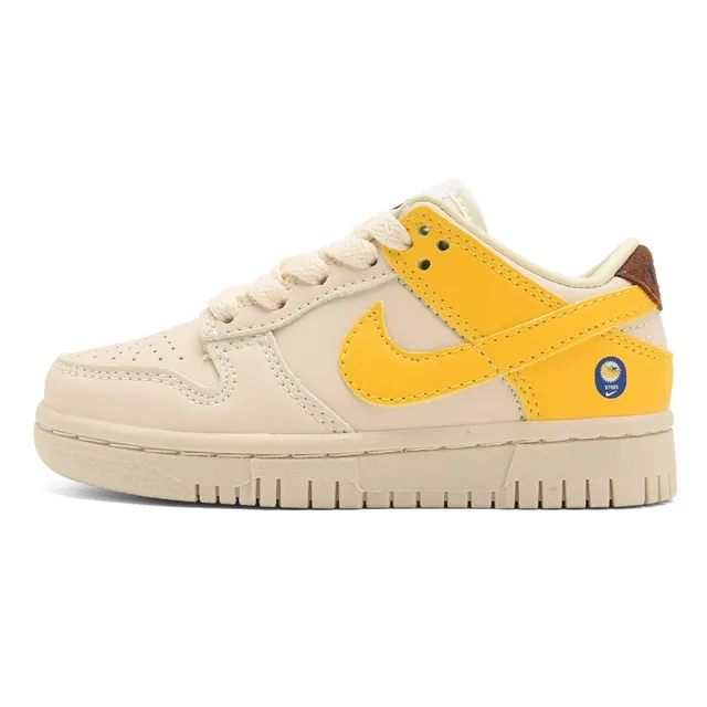 Nike SB Dunk Low Chaussures de Skateboard Orange et Crème Jaune 10