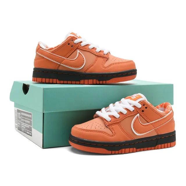 Nike SB Dunk Low Chaussures de Skateboard Orange et Crème Jaune 12