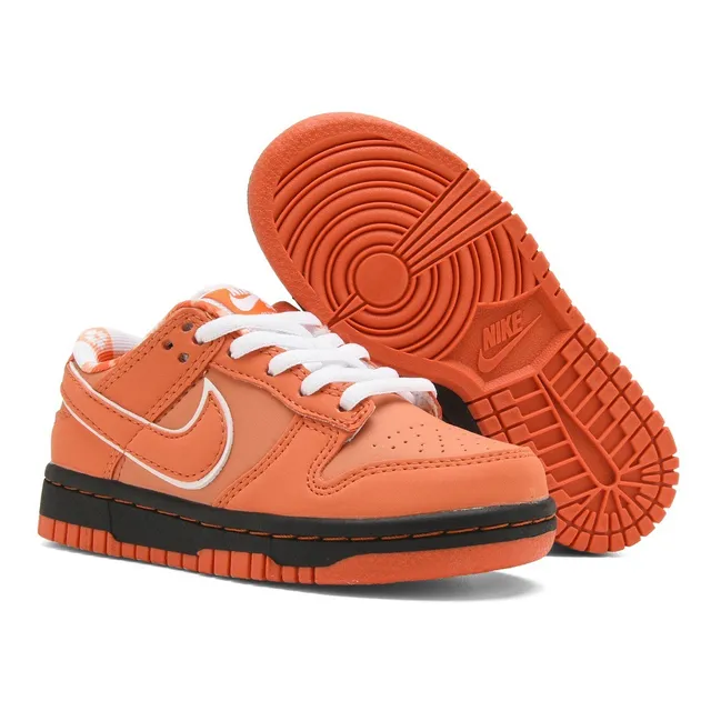 Nike SB Dunk Low Chaussures de Skateboard Orange et Crème Jaune 14