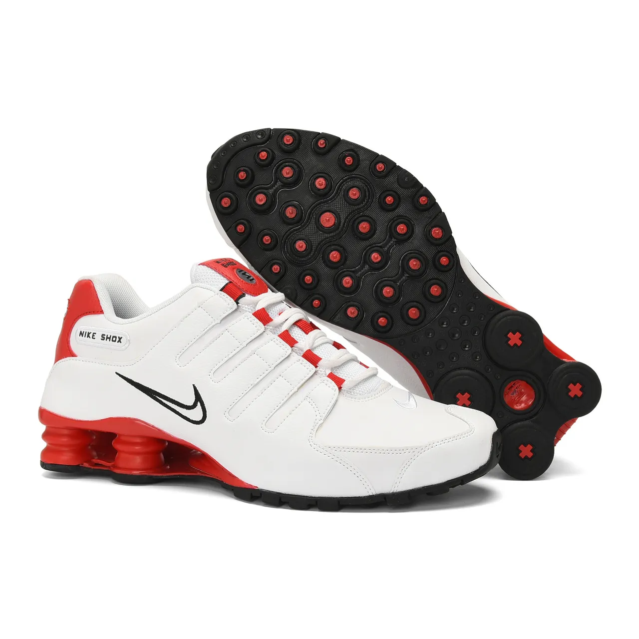 Nike Shox White and Red Lifestyle Sneakers 2