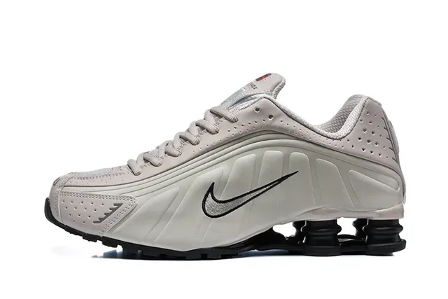 Nike Shox White Silver Blue Lifestyle Sneakers 12