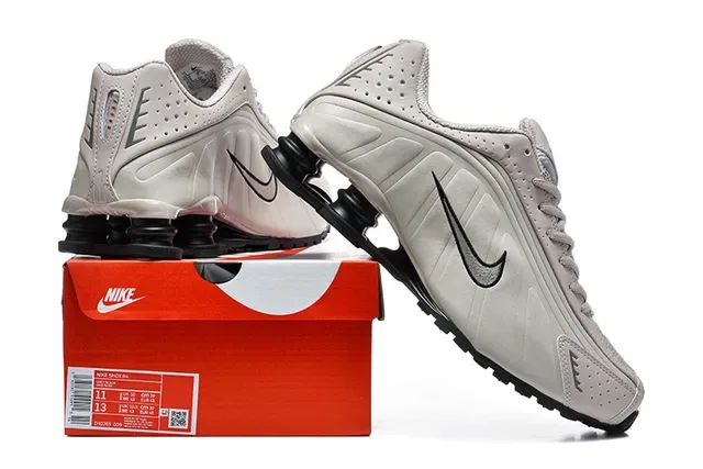 Nike Shox White Silver Blue Lifestyle Sneakers 13