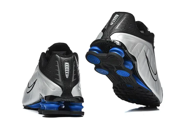 Nike Shox White Silver Blue Lifestyle Sneakers 14