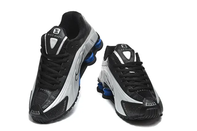 Nike Shox White Silver Blue Lifestyle Sneakers 15