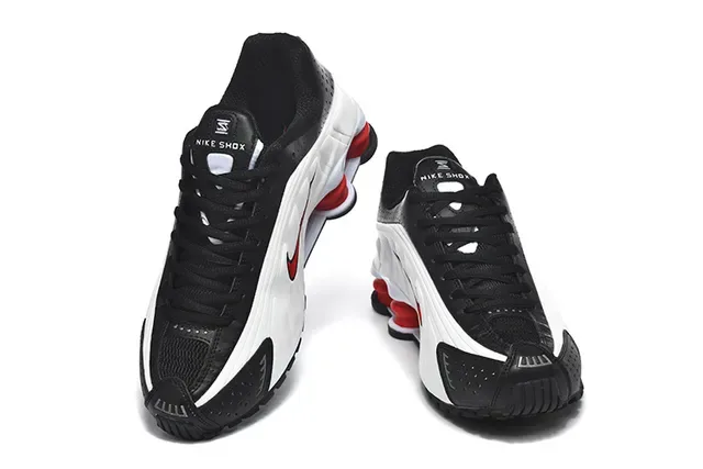 Nike Shox White Silver Blue Lifestyle Sneakers 21