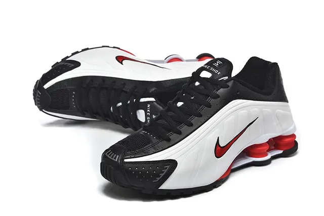 Nike Shox White Silver Blue Lifestyle Sneakers 22