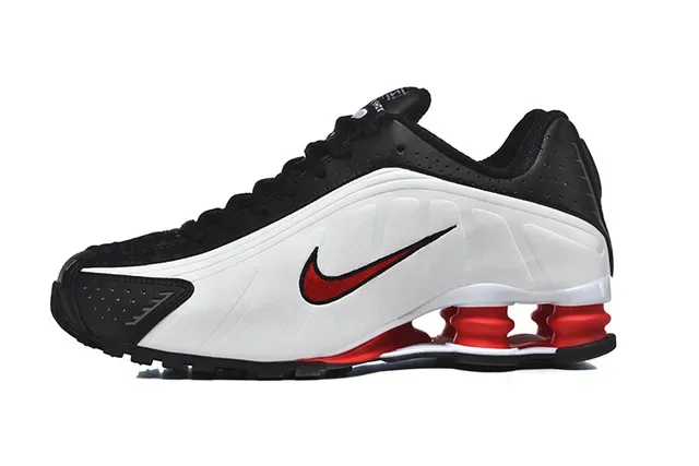 Nike Shox White Silver Blue Lifestyle Sneakers 24