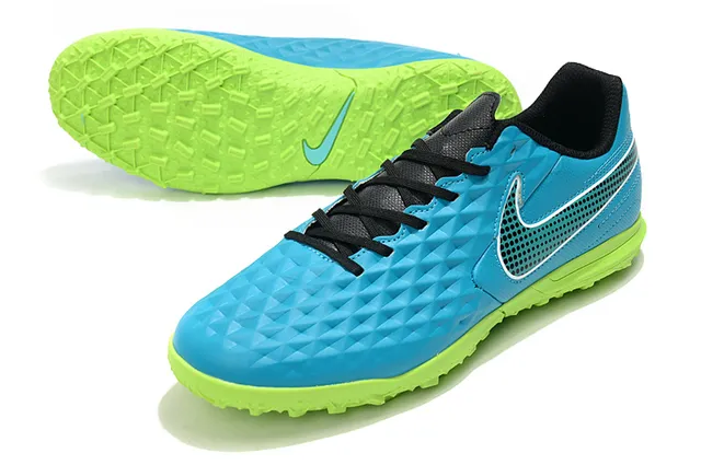 Nike Tiempo Turf blancs et vert néon Turf chaussures de football 3