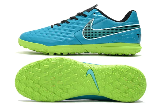 Nike Tiempo Turf blancs et vert néon Turf chaussures de football 6