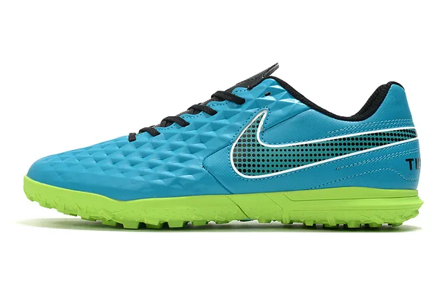 Nike Tiempo Turf blancs et vert néon Turf chaussures de football 7