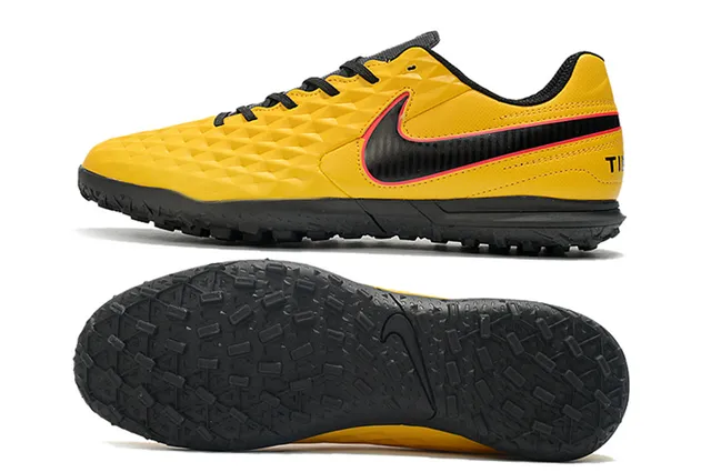Nike Tiempo Turf blancs et vert néon Turf chaussures de football 13