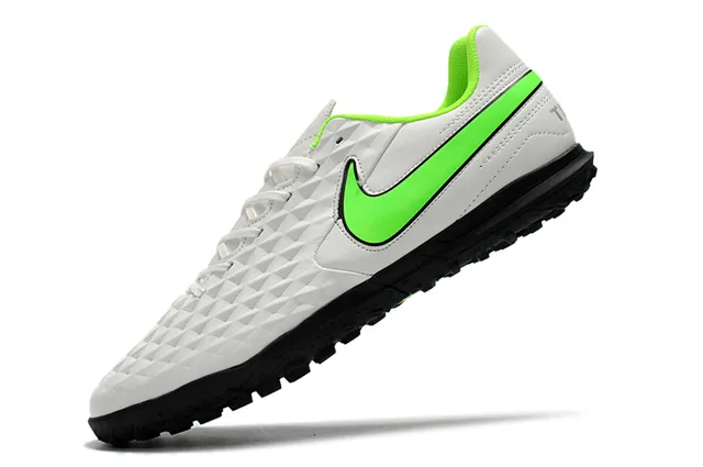 Nike Tiempo Turf blancs et vert néon Turf chaussures de football 17