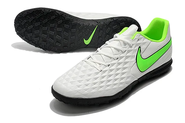 Nike Tiempo Turf blancs et vert néon Turf chaussures de football 18