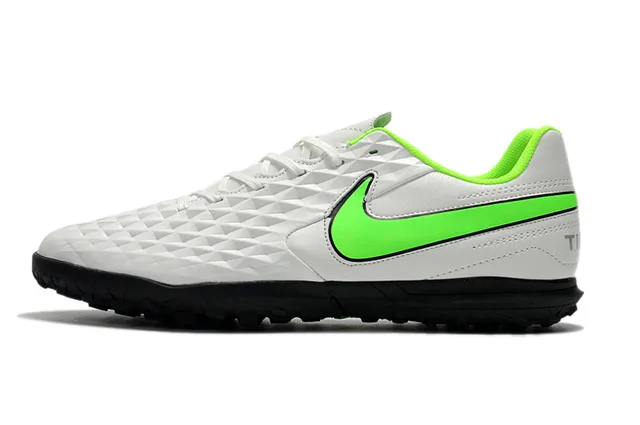 Nike Tiempo Turf blancs et vert néon Turf chaussures de football 21