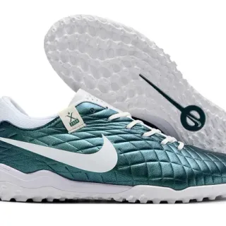 Nike Tiempo X 2024 Metallic Teal Turf Soccer Shoes