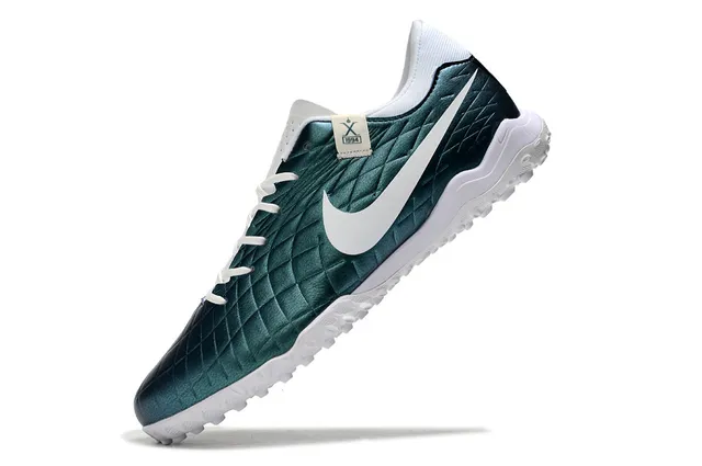 Nike Tiempo X 2024 Chaussures de football Turf métalliques vert turquoise 3