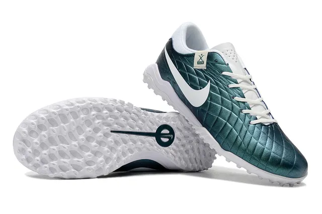 Nike Tiempo X 2024 Chaussures de football Turf métalliques vert turquoise 4