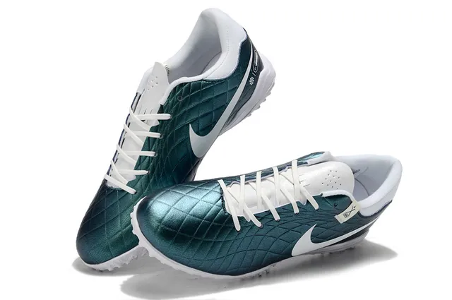 Nike Tiempo X 2024 Chaussures de football Turf métalliques vert turquoise 7