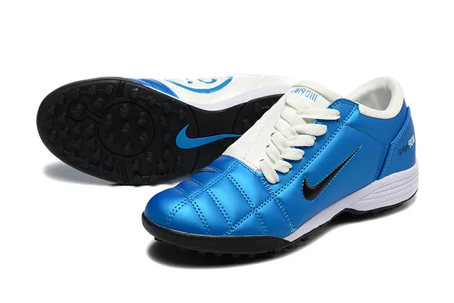 Chaussures de football Nike Total 90 III Bleu Blanc Noir Turf 7
