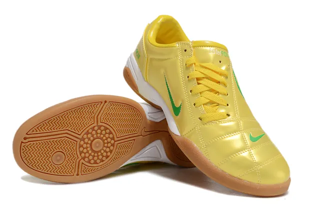 Nike Total90 III Jaune Vert Métallique Chaussures de football intérieur 4