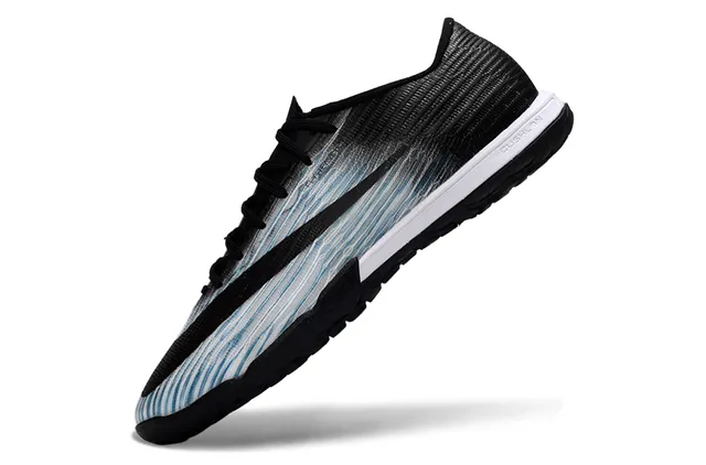 Nike Vapor Ultra Black Blue Knit Upper Wave Gradient Pattern Turf Soccer Shoes 3