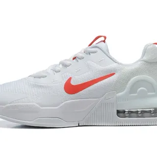 Nike White and Orange Air Cushion Lifestyle Sneakers