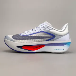 Nike Chaussures de running blanches et bleues avec upper en malla engineered et fenêtre de plaque visible