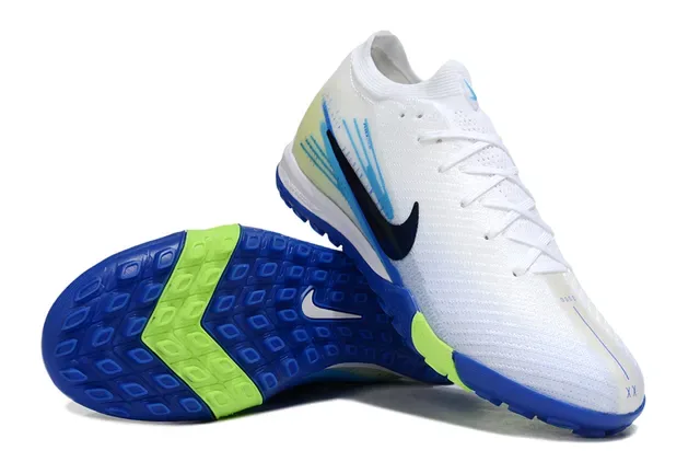 Nike Blanc Bleu Knit Upper Gradient Graphic Overlay Turf Chaussures de football 3