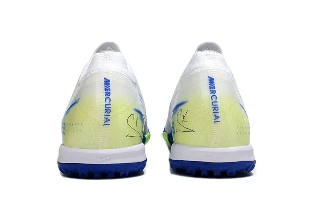 Nike Blanc Bleu Knit Upper Gradient Graphic Overlay Turf Chaussures de football 4