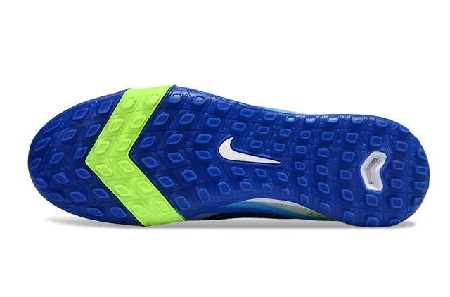 Nike Blanc Bleu Knit Upper Gradient Graphic Overlay Turf Chaussures de football 6